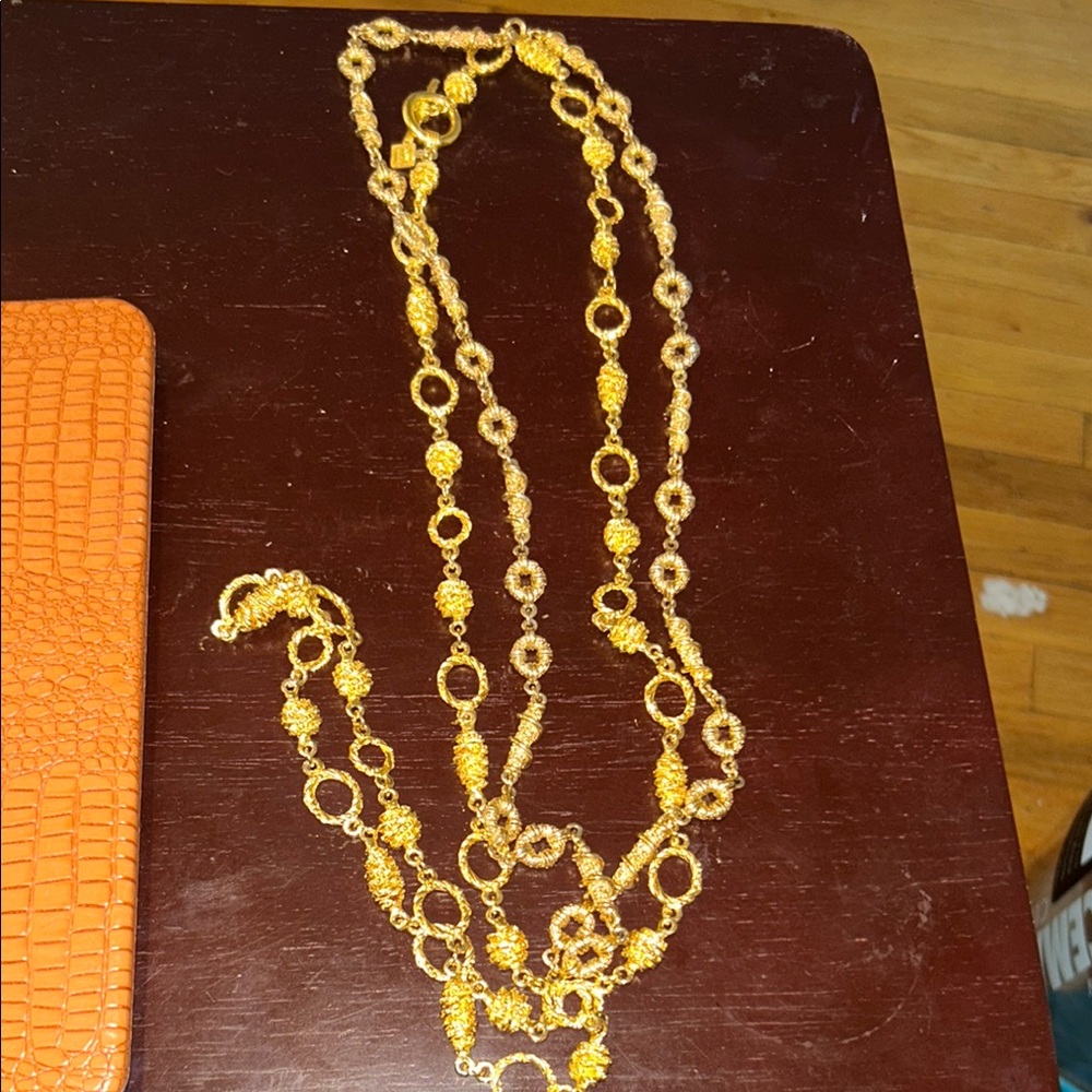 Elegant Gold-Tone Necklace Set